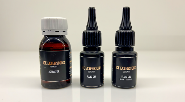 ICE Extensions Activator + Gel 3er Set (Transparent + Schwarz)