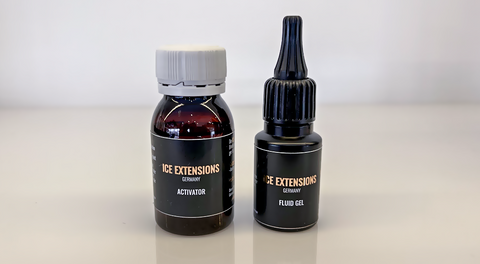 ICE Extensions Activator + Gel 2er Set (transparent), Holzstäbchen